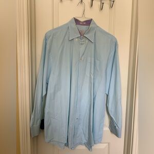 Peter Millar XXL Light Blue Dress Shirt Long Sleeve 100% Cotton